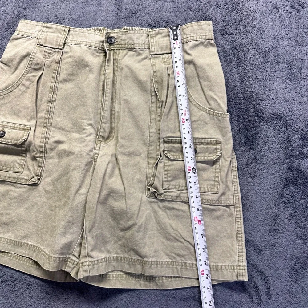 RedHead Safari Cargo Shorts Mens 38 Tan Cotton Elastic Waist Outdoor Hiking 7